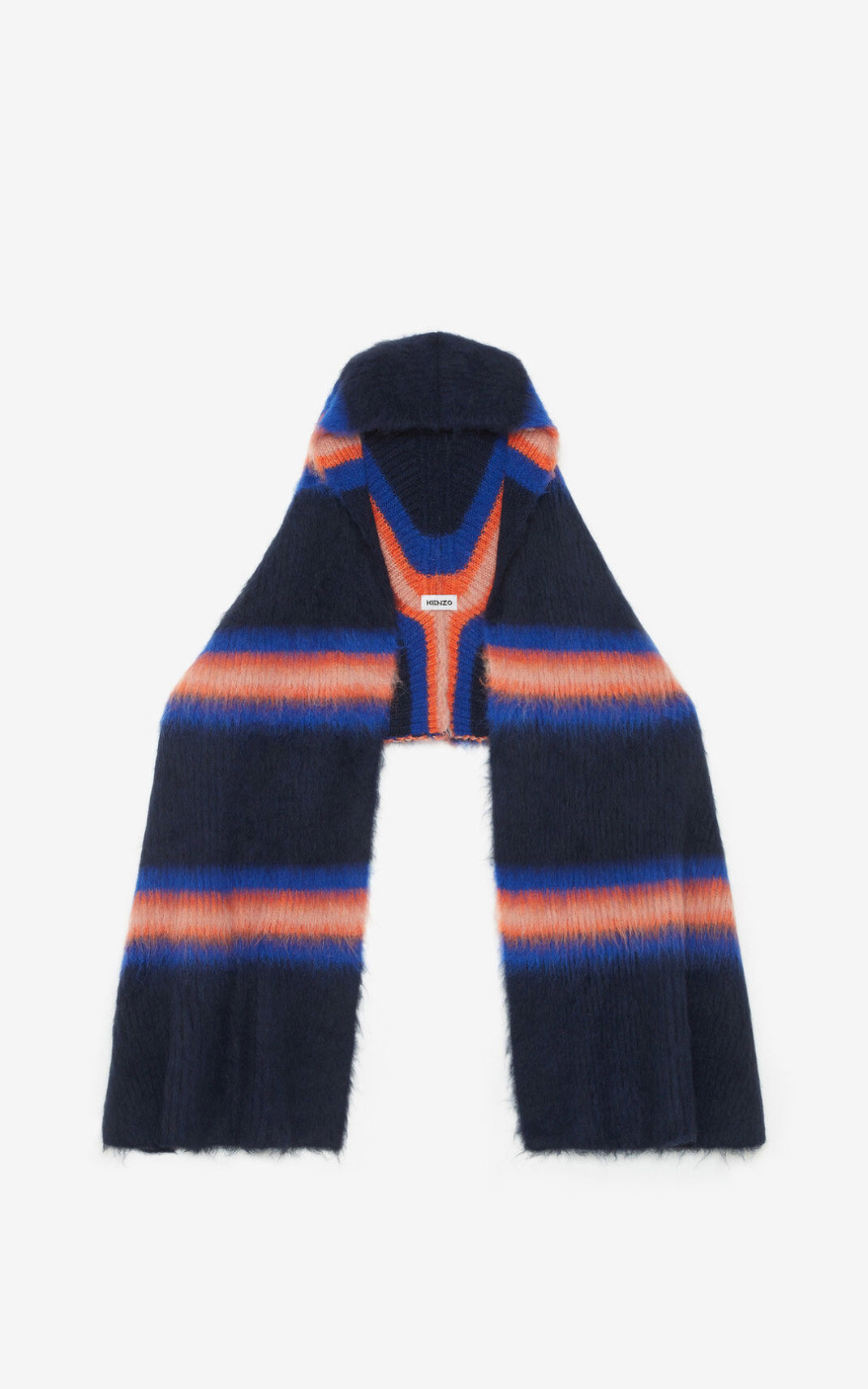 Lenços Kenzo Striped alpaca wool Feminino - Azuis | 059RCGWBH